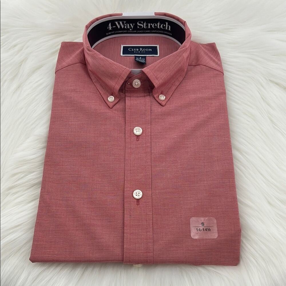 Club Room Performance Slim Fit Long Sleeve - Red - Small - New with tags